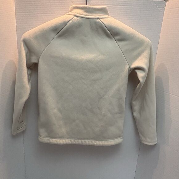 Athleta Girl Size Small/7 Pullover Side 1/4 Zip Criss Cross Ivory Sweatshirt - Picture 4 of 10